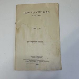 Vintage 1953 Ephemera How To Cut Gems Booklet